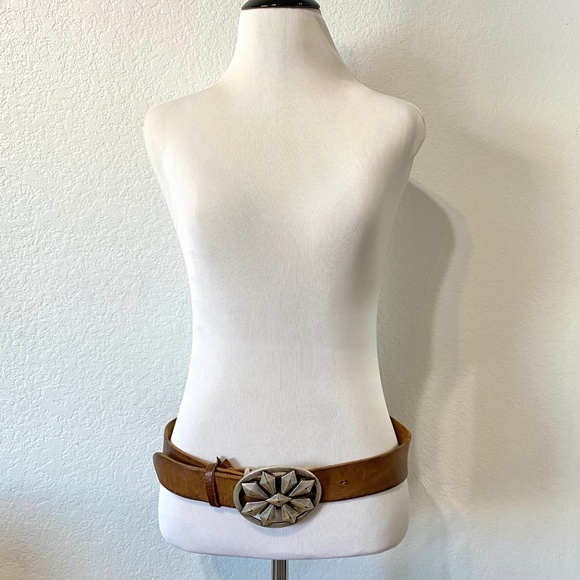 Orciani Soft Leather Belt Brown with Silver Buckle
